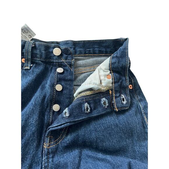 Levi’s Premium 501 ‘93 Men’s Size 29x30 Dark Wash Straight Leg Button Fly - Picture 8 of 10